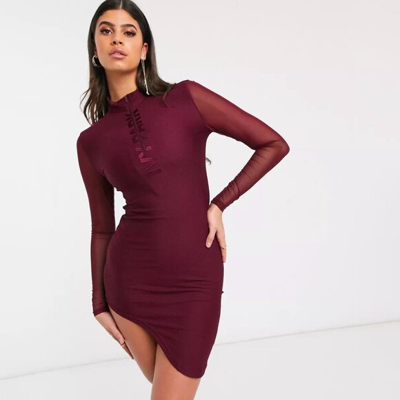 Adidas x Ivy Park Maroon Asymmetric Dress - Picture 2 of 6